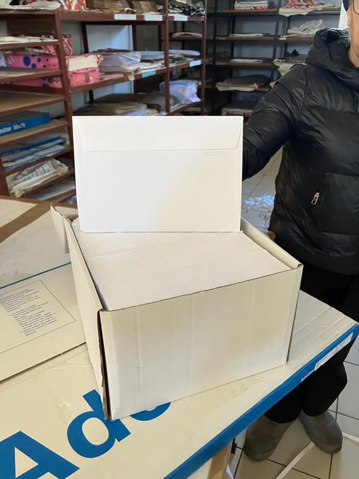 Envelopes de vários tamanhos