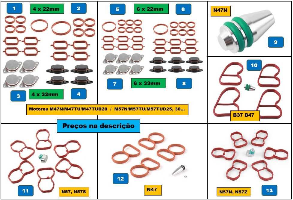 Kit anulação supressão de EGR BMW motores M47 M57 M67