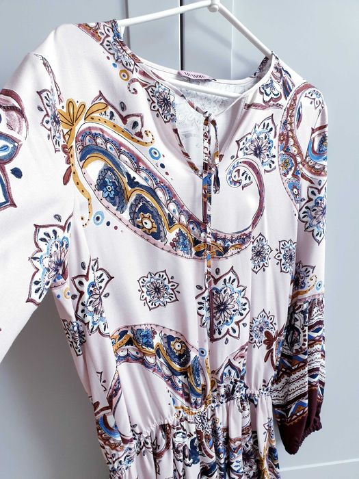 Nowa sukienka boho bufiasty balonowy rękaw 36 38 Tressore