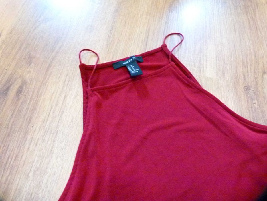 Forever 21 body na szelkach bordowe rozm 36 S