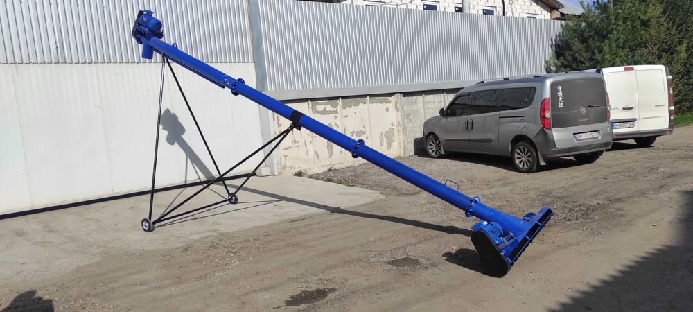 Транспортер для зерна. Шнековый погрузчик. Шнек 108х8000х380В