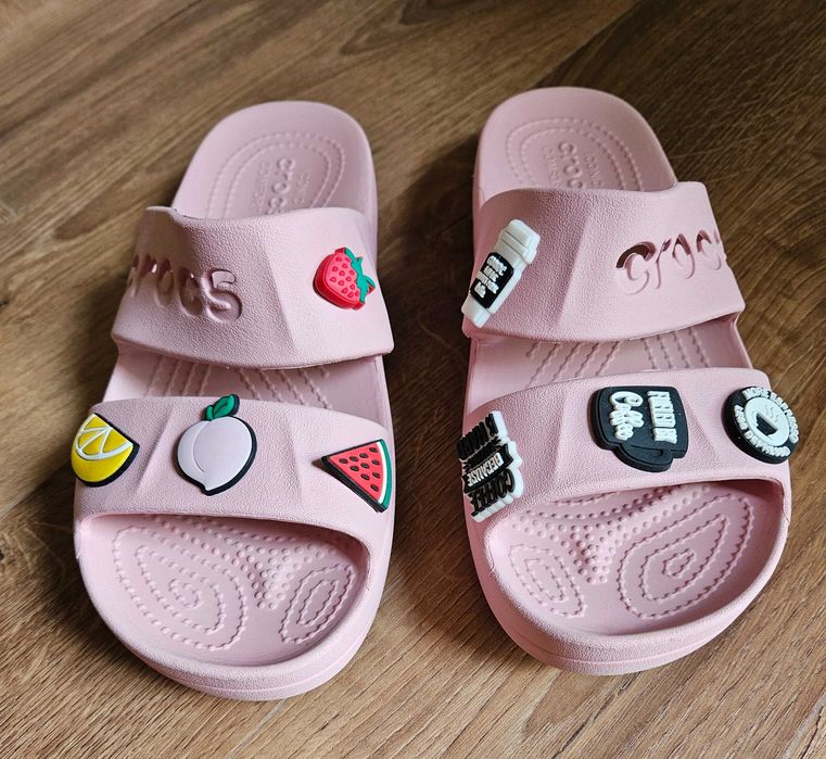 Klapki różowe damskie Crocs Baya Platform Sandal 39-40