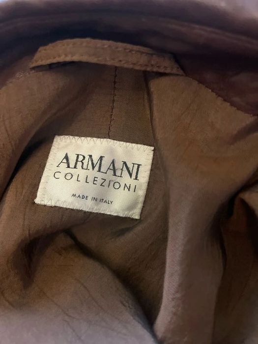 Blazer de Pele Armani Collezioni L Vintage