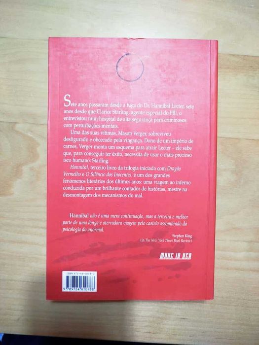 Livro Hannibal, de Thomas Harris
