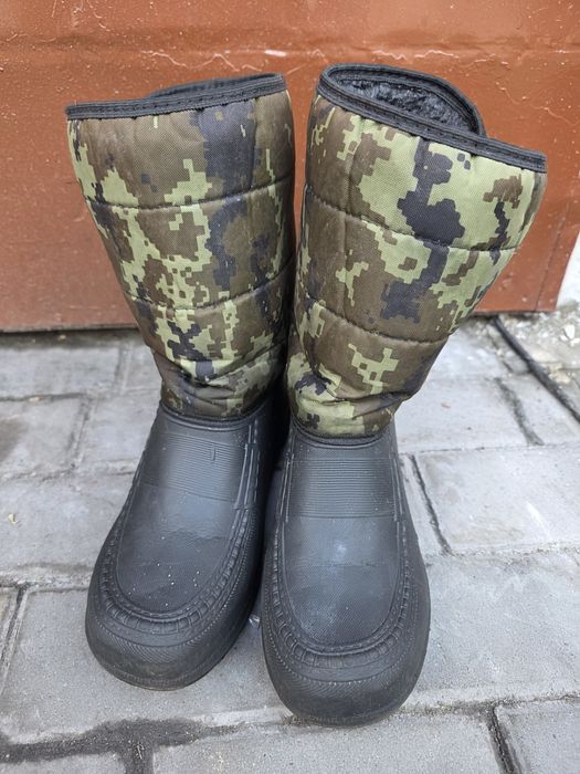 Buty zimowe ocieplane Śniegowce kalosze moro r 40