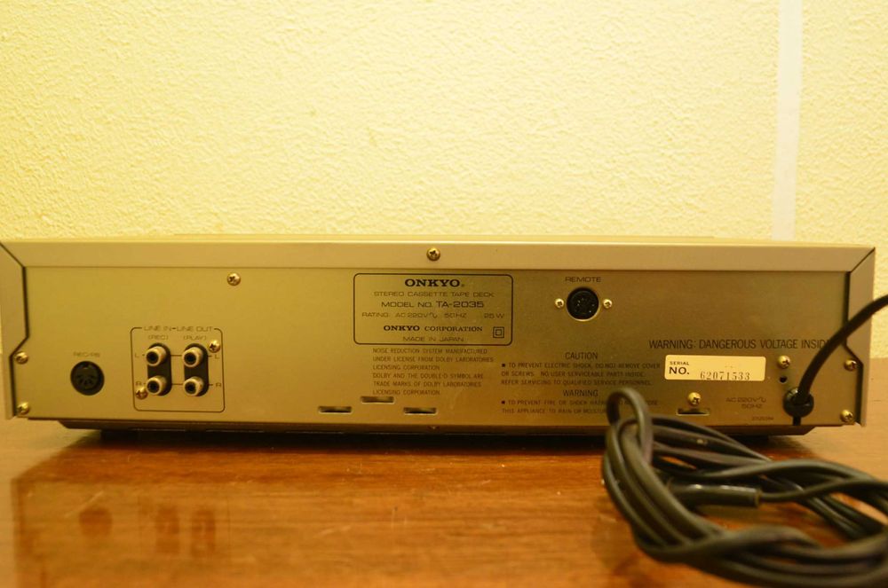 Gravador de Cassetes Onkyo TA 2035