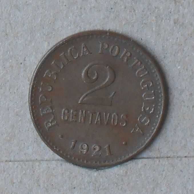 Portugal 2 centavos 1921 - mint luster - OLX X10741