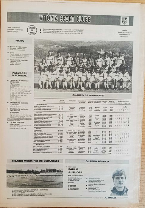 Cadernos de A Bola nº 19 - Época 90-91