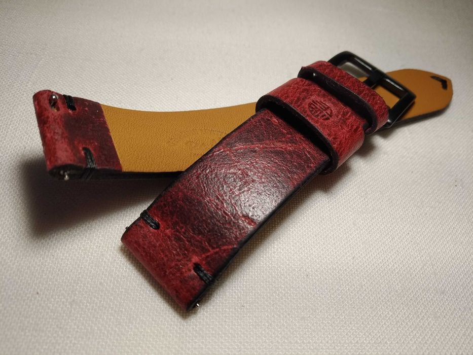 Pasek skórzany do zegarka Vintage 20 mm - Full Grain , szybki montaż