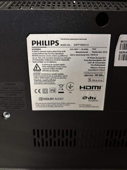 Telewizor Philips 43 full hd,hdmi