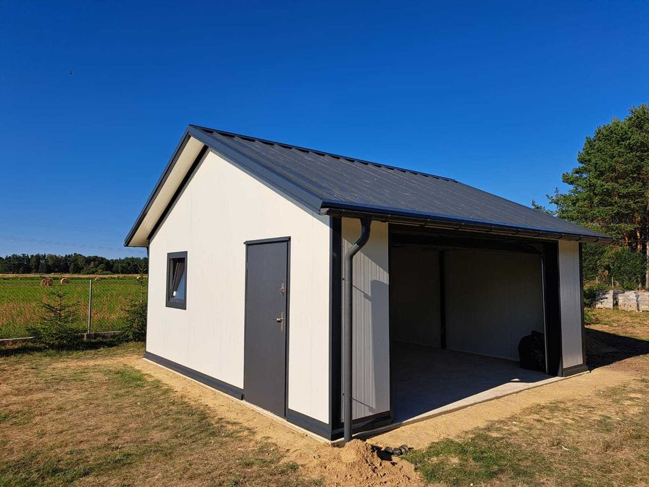 Garaż ocieplany z płyty warstwowej 5,8 x 6m , wiata, altana