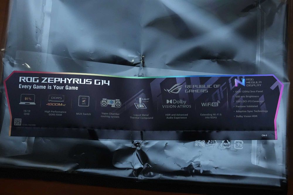 Portátil Gaming ASUS ROG Zephyrus G14 GA402R Ryzen 7 6800HS + Radeon RX 6700S | Como Novo | Caixa Completa
