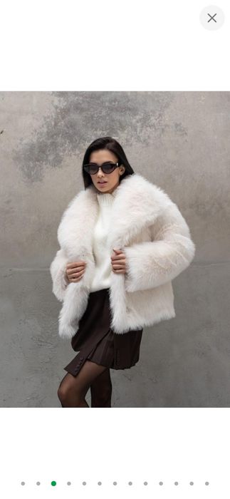 еко шуба біла, нова