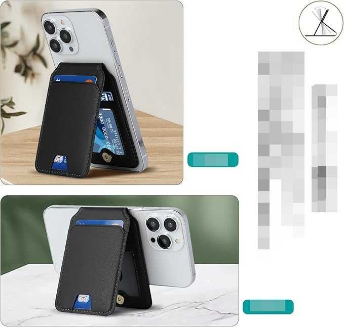 Magnetyczny uchwyt na karty MagSafe z podstawką do iPhone AFARER