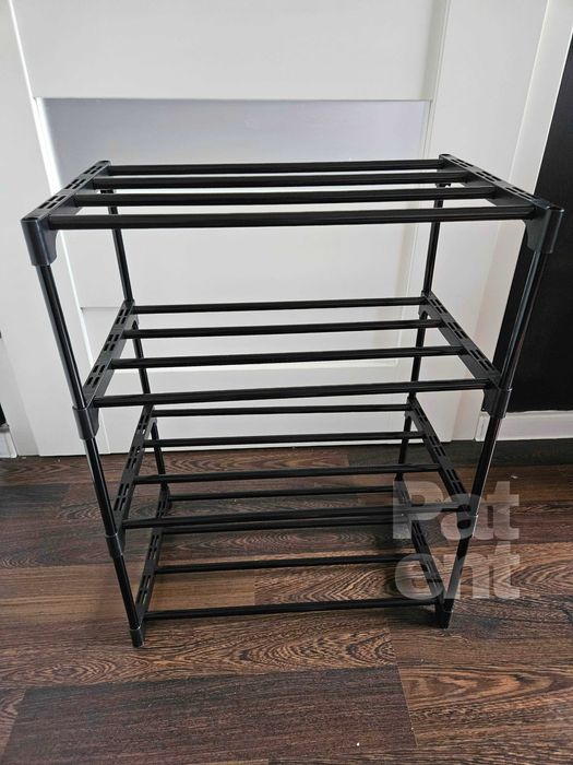 Przechowywanie dom 4 poziomy na pudełka czarny