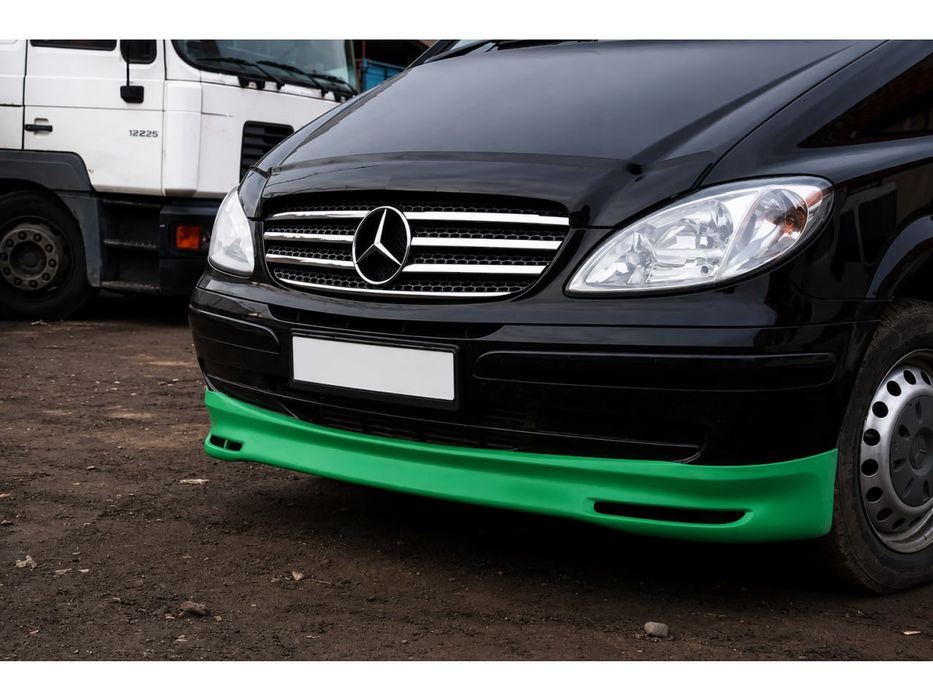 Mercedes Vito W639 2004-2014 рр. Накладка на бампер BRB V1 (під фарбування) 2004-2010 рік