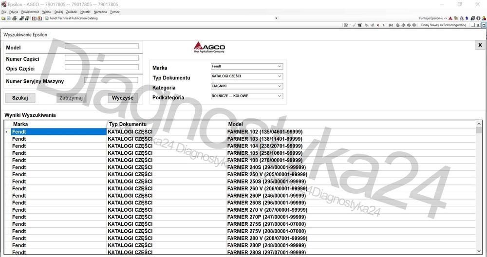LAPTOP Pakiet Serwisówek Maszyny Rolnicze AGCO Case Claas John Deere