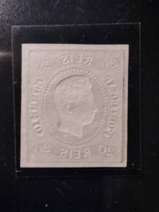 1866 Selo D° Luís I Fita Curva Não Dentado MLH S/Goma (0)