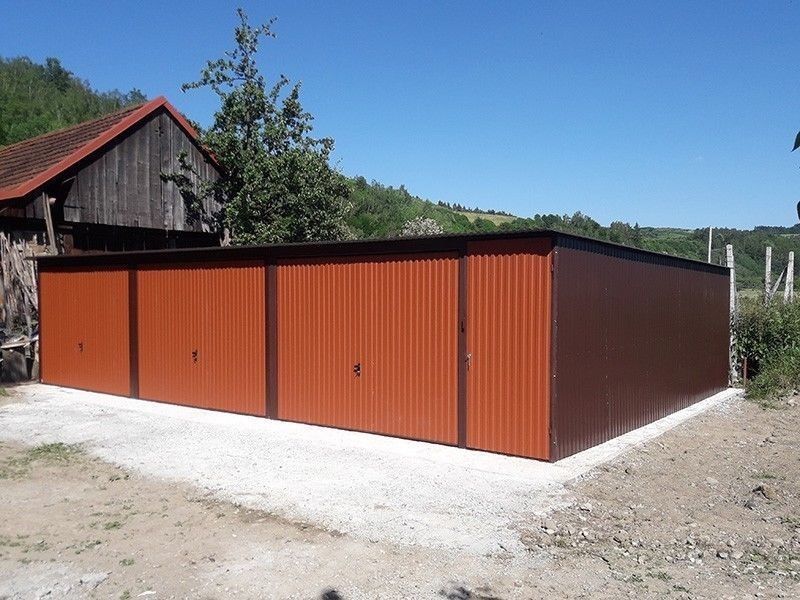 Garaż blaszany 4x5m brama uchylna blaszak ocynkowany TANIO