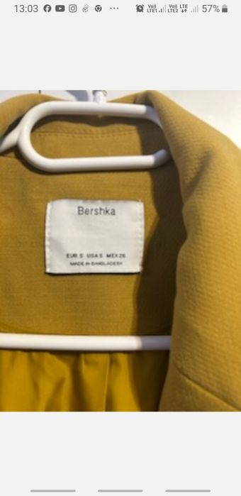 Płaszcz Bershka rozmiar s
