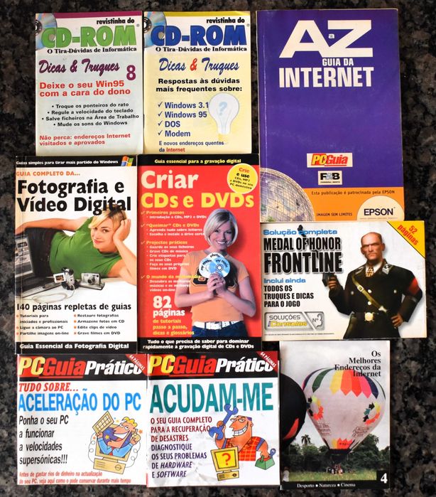 9 revistas antigas de informática, jogo, dicas, truques, foto, vídeo