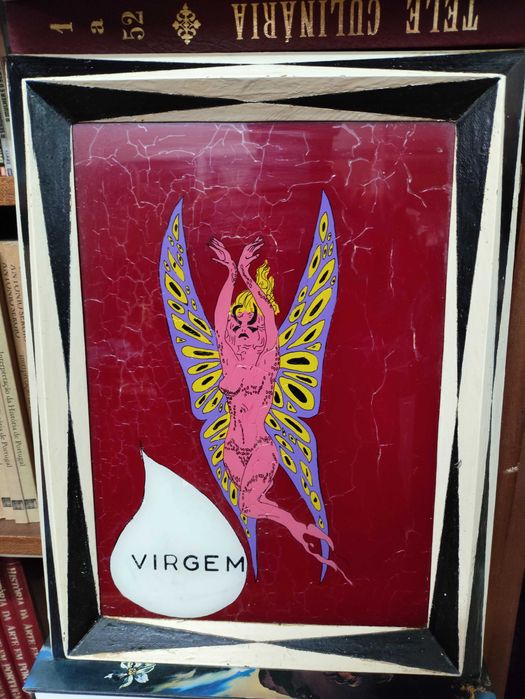 Antigos quadros vintage de signos leao e virgem