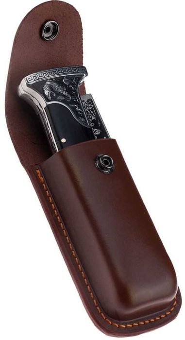 pokrowiec na nóż składany skóra skórzany do paska N-996X