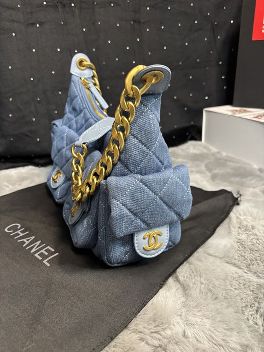 Nowa torebka jeans Louis Vuitton z workiem Gucci Dior