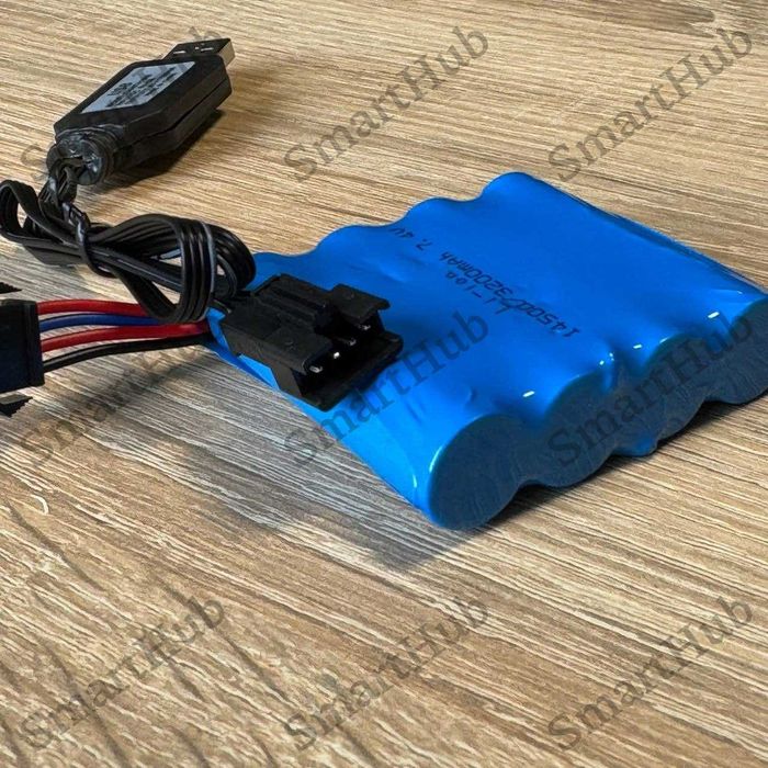 Аккумулятор Li-ion14500 3200mAh SM-4P с USB адаптером 7,4V для машинок