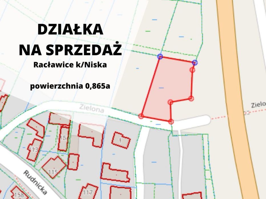 Działka budowlana w Racławicach dla rolnika !