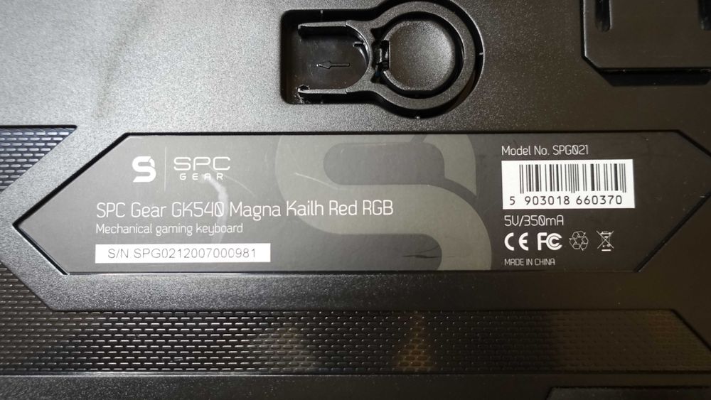 Klawiatura SPC Gear GK540 Magna Kailh Red RGB