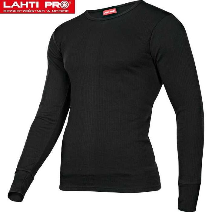 T-shirt KoszulkaA Ocieplana Termoaktywna Długi Rękaw CZARNA LAHTI PRO