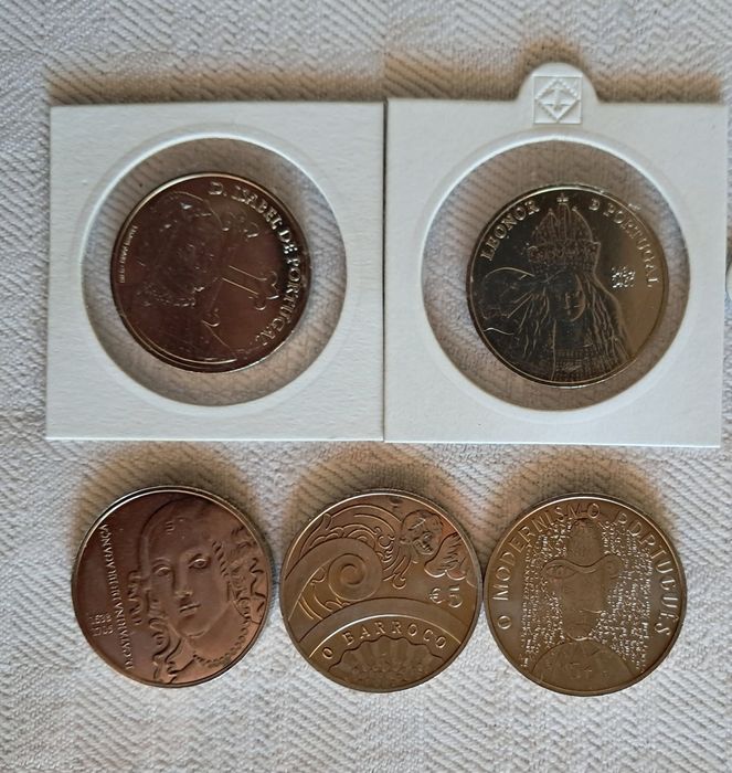 Moedas UNC de 5€ Comemorativas de Portugal
