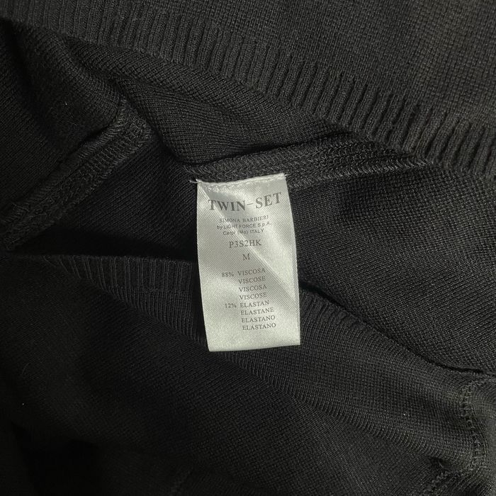 TWIN-SET Sukienka za Kolano Wygodna Stylowa Elegancka Czarna Rozmiar M