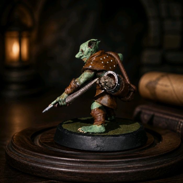 Skitz Gobliński Łucznik figurka 32mm 14K zgodna z DnD RPG Pathfinder