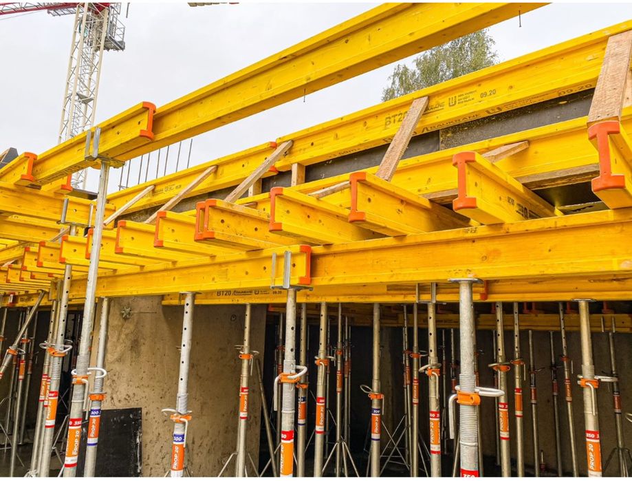 Szalunki stropowe kompletne systemy oraz stemple budowlane, Wyry