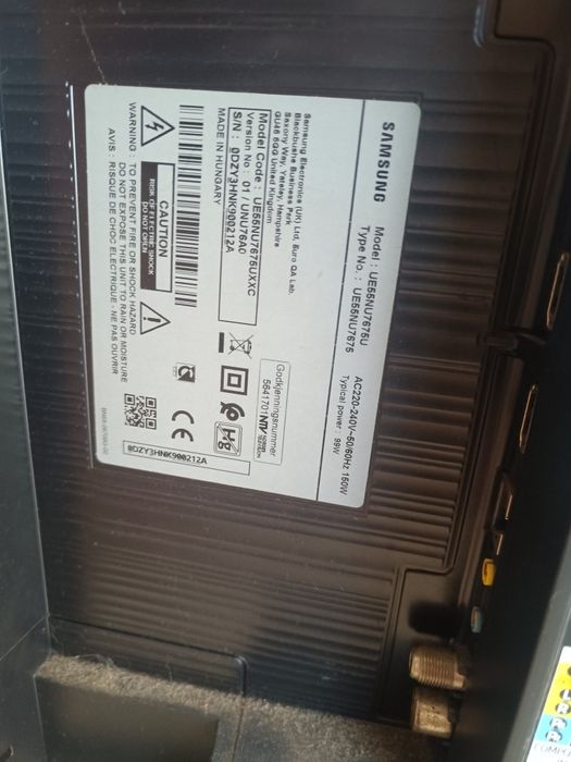 TV Samsung 55" ecrã partido