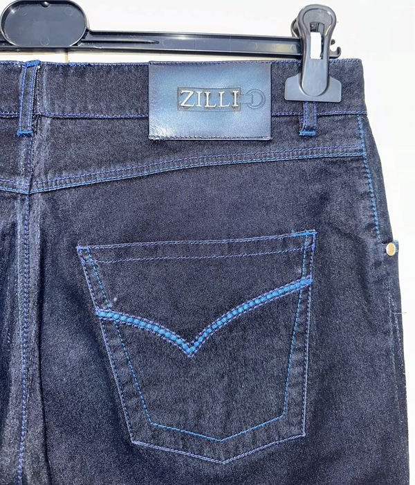 Джинсы с шелком Zilli