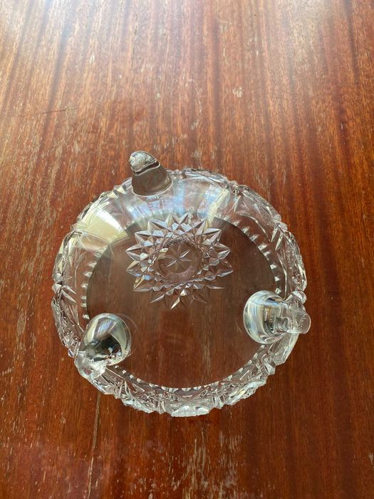 ozdobna popielniczka kryształowa z czasu PRL - 2