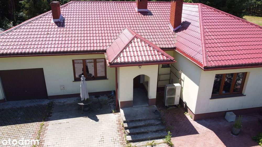 Dom parterowy do wykończenia na dużej działce w otoczeniu lasu
