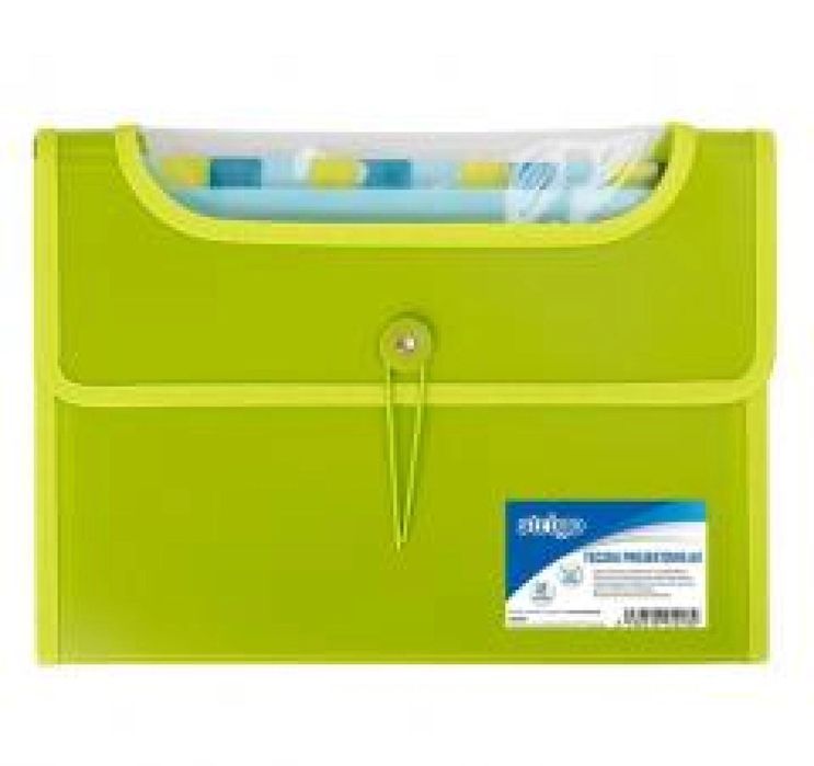 Teczka A4 z 12 przekładkami V-file zielona STRIGO Strigo