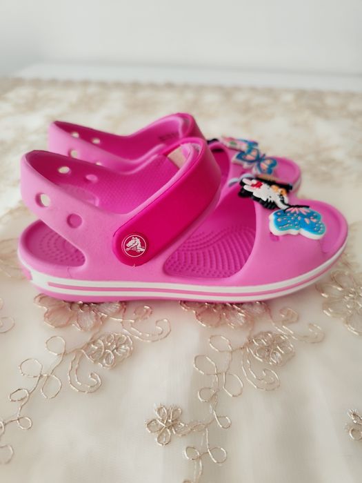 Crocs c12 29 30 lekkie sandały do wody plaża basen przypinki stitch li