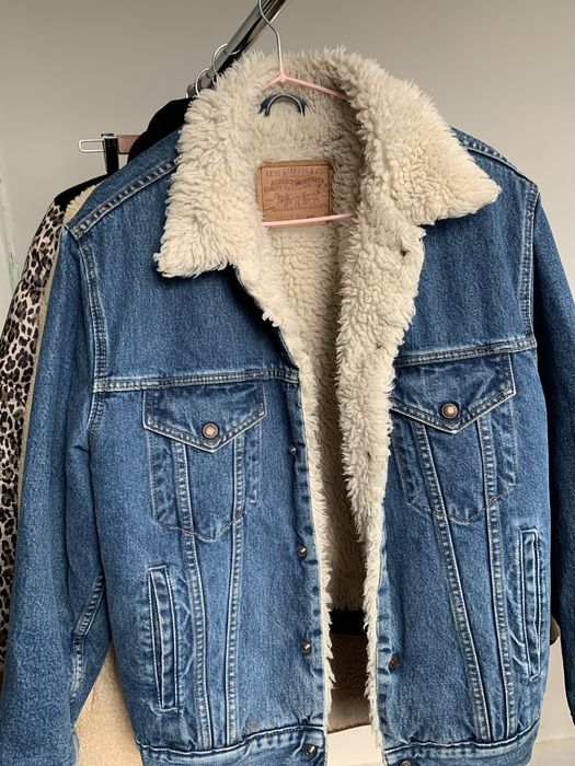 Levis шерпа , джинсовая куртка