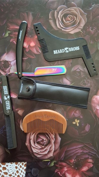 Zestaw do golenia czesania brody beard bross hawk