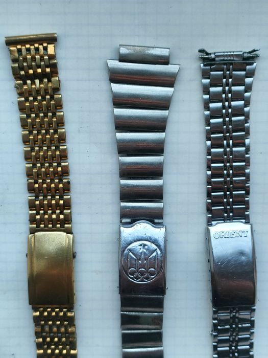 Браслеты на часы жёлтый и белый