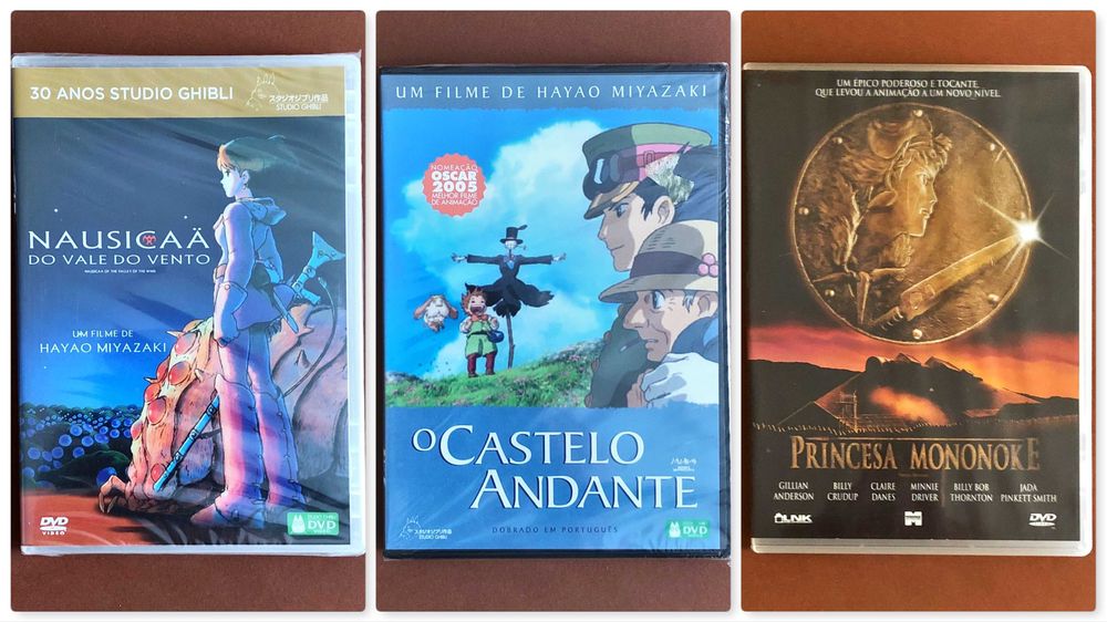 FILME DVD [34€ cada] Castelo Mononoke Nausicaa Ghibli Hayao Miyazaki