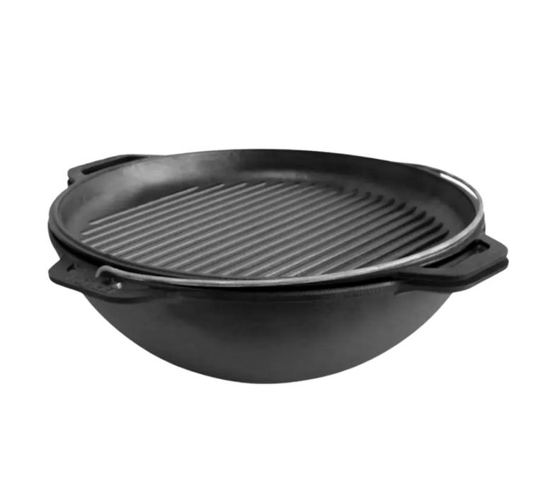 Чавунний казан з кришкою сковородою brizoll / чугунный казан бизолл