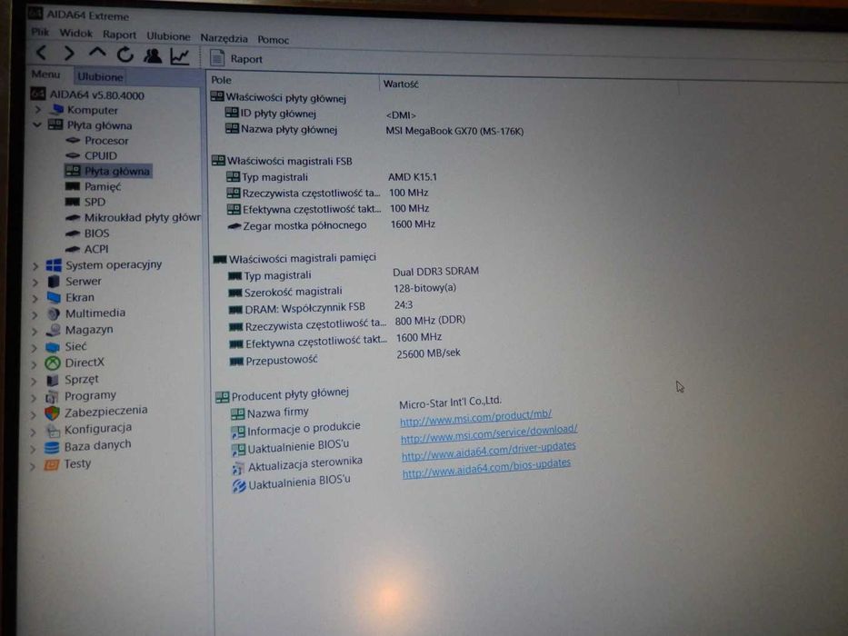 Płyta główna MSI GX70 MS-176K1 (AMD)