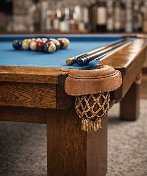 Bilard stół DREWNIANY kamień skóra jak nowy gwarancja DOWÓZ pool do św