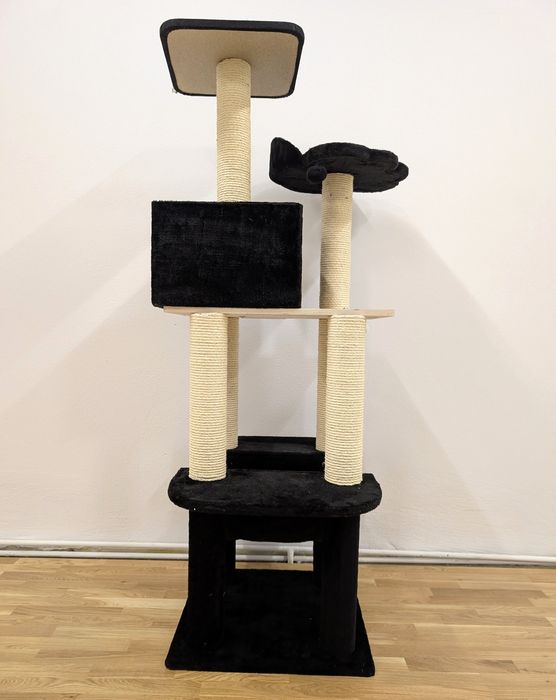 La Digue III Drapak Dla Kota Czarny 69x69x163cm DUŻY ZMODYFIKOWANY UŻY